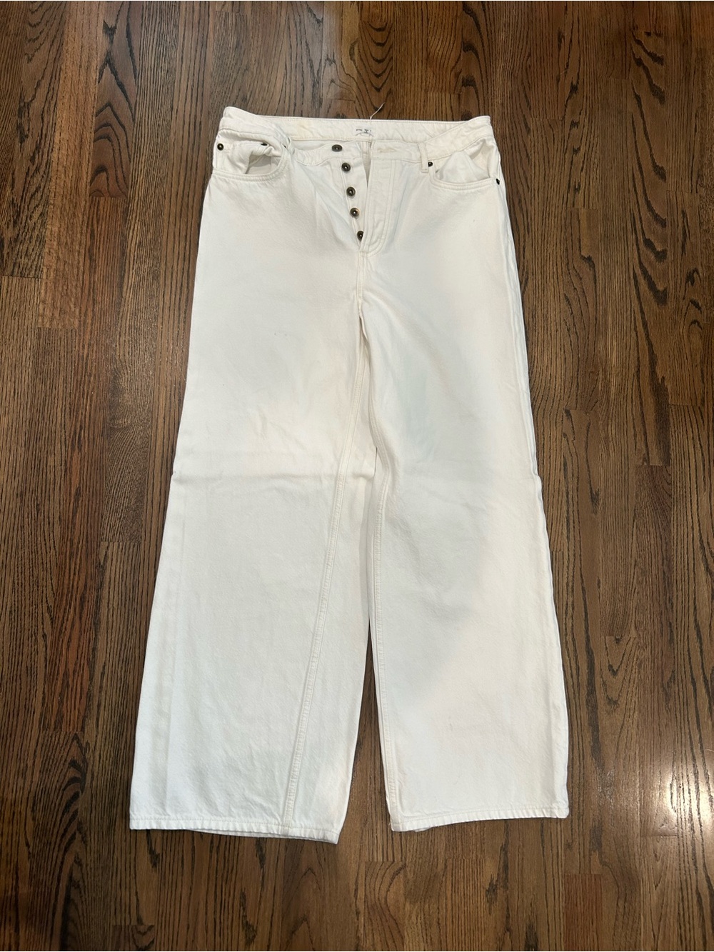 Song of Style High Waisted White Jeans